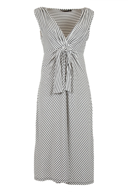 Marco Polo clothing Tie Front Wrap Dress - Womens Calf Length Dresses ...