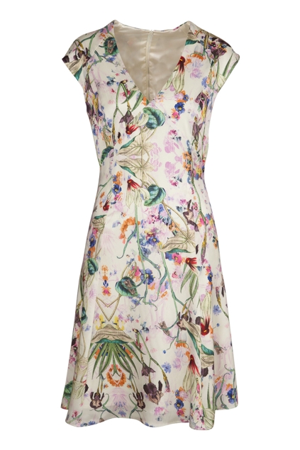 Very 40's Botanical Print Dress - Womens Knee Length Dresses at ...