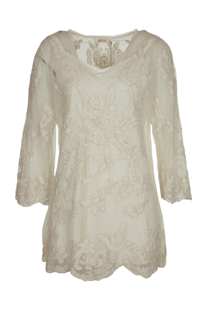 Aero Erica Embroidery Tunic - Womens Tunics - Birdsnest Fashion Clothing