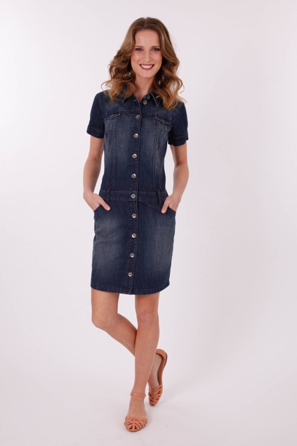 Esprit clothing Cross Denim S/S Dress - Womens Knee Length Dresses ...