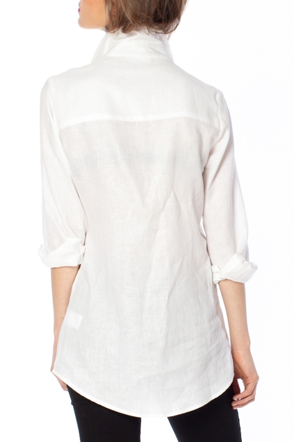 Ollie & Max Classic Linen Loose Tailored Shirt - Womens Shirts ...