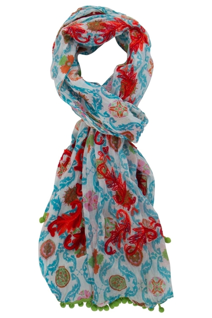 Naudic Aari Embellished Scarf - Womens Scarves - Birdsnest Online Store