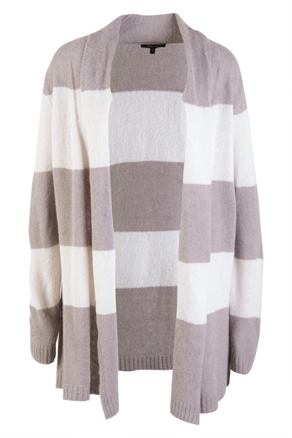 Marco Polo Clothing Wide Stripe L S Cardigan - Womens Cardigans 