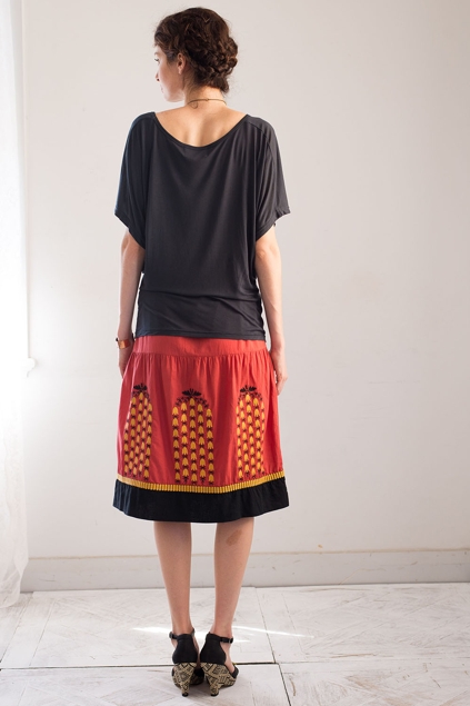 lazybones Roza Skirt - Womens Knee Length Skirts at Birdsnest Fashion
