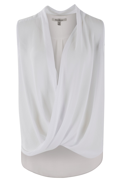 The Sleeveless Cross Over Blouse