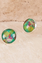 Nest Of Pambula Blooms In Watercolour Stud Earrings