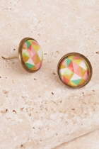 Nest Of Pambula Geometric Coloured Stud Earrings