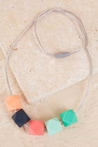 tiny and i Black Cherry Geo Necklace