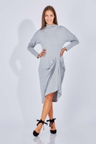 Hammock & Vine High Neck Wool Jersey Dress
