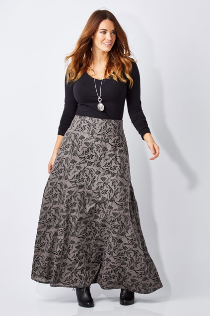 twisted maxi skirt