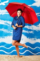 that bird label Grace Relaxed Shirt Dress Beach Umbrella