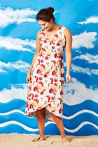 that bird label Iris Wrap Dress Mermaid Cove