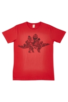 Monster Threads Mens Stegosaurus Brick Mens Tee