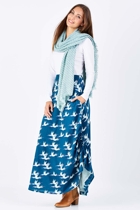 that bird label Rosie Maxi Skirt Soaring Cranes
