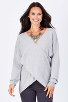 boho bird Cross My Heart Sweater
