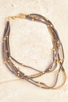 Zoda Multi Strand Suede Necklace