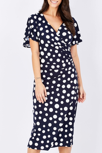 Leina Broughton Darling Dress In Spot - Womens Knee Length Dresses ...