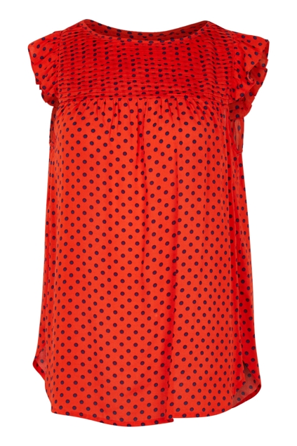 Pintuck Printed Top