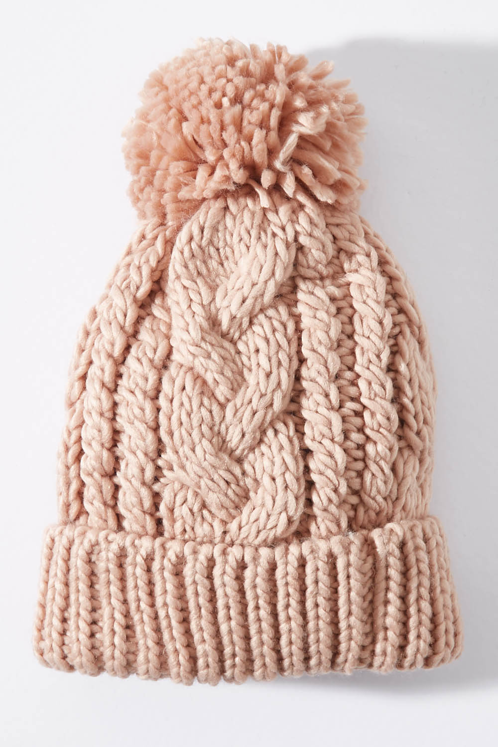 Cable Knit Pom Pom Beanie