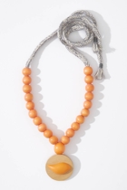 Rare Rabbit Birdie On Woven Tie Necklace