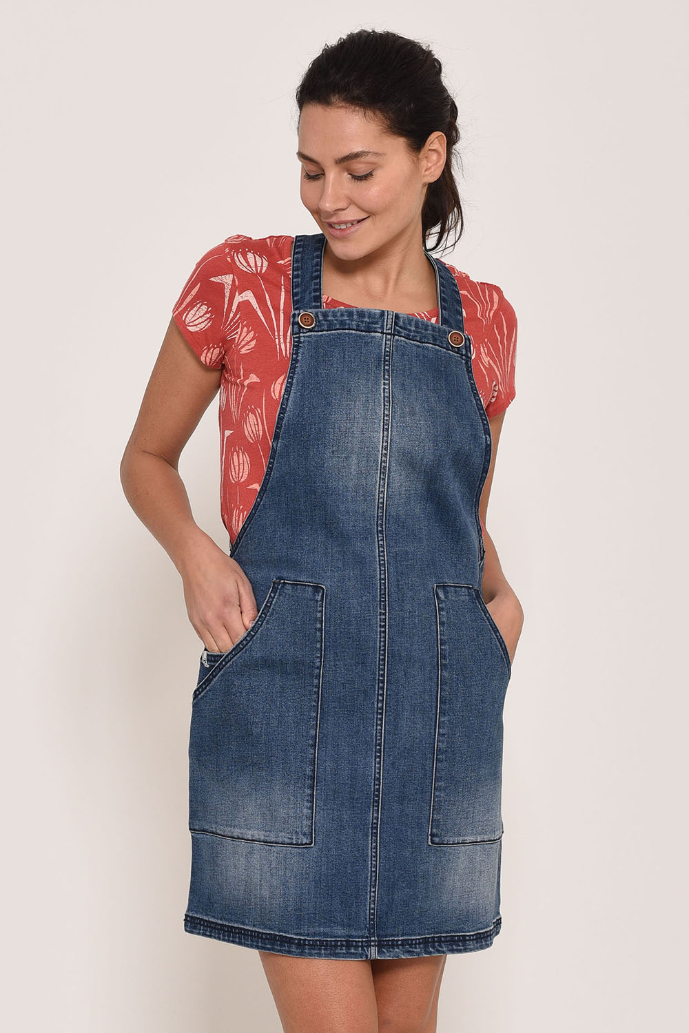 black denim pinafore dress australia